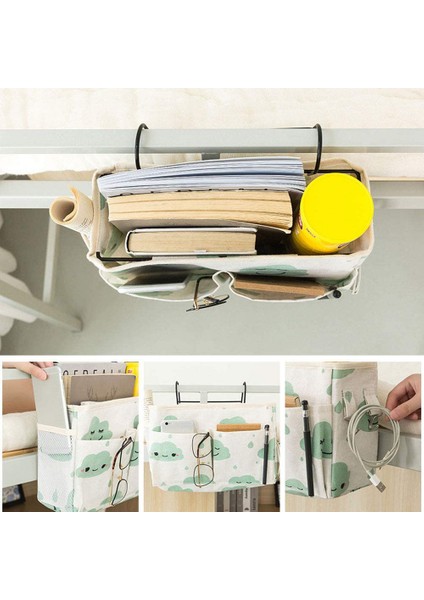 Başucu Organizatör Cep, 2 Adet Asılı Saklama Çantası, Başucu Için, Ev Yatak Rayları/kanepe/okul Yurdu Için (Yurt Dışından) fırsatları