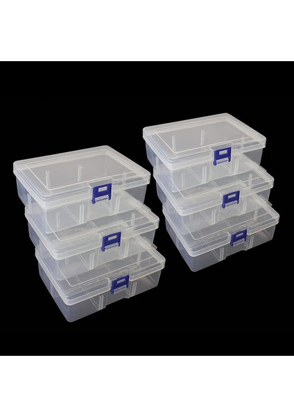 6 Adet Şeffaf Plastik Organizatör Kutusu, Kaplar Saklama Kutusu Takı Yapımı ve Dikiş El Sanatları Için Geçmeli Kapatma Mandalı ile (Yurt Dışından) modelleri