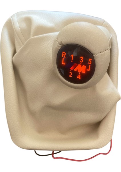 BMW E36 M-Power Bej Deri (Suni) Işıklı Vites Topuzu 5 Ileri Manuel M Iıım