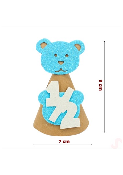 1/2 Yarım Yaş Kraft Külah Şapka - Mavi fiyatları