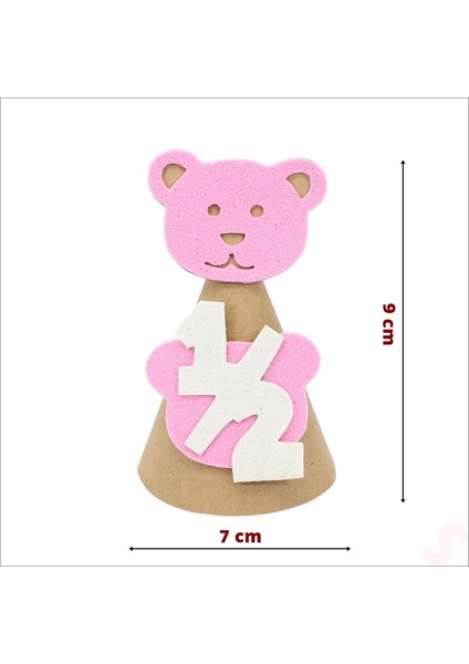 1/2 Yarım Yaş Kraft Külah Şapka - Pembe fiyatları
