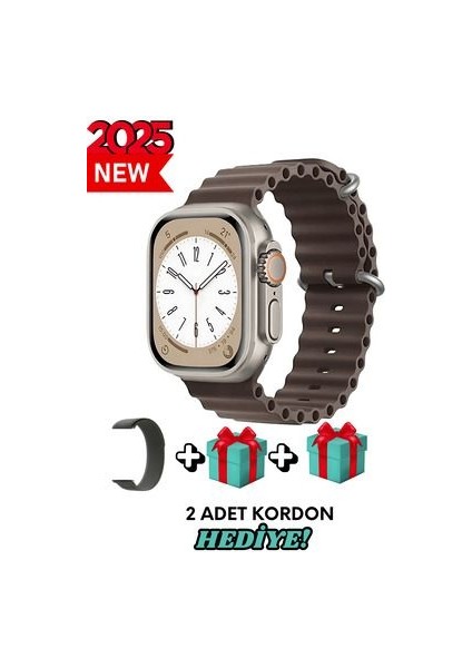 Samsung Galaxy M53 Uyumlu Akıllı Saat Watch Ultra2 49MM Kordon Hediyeli - Son Versiyon