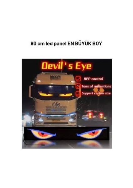 En Büyük Boy 90 cm Matrix LED Panel Cama Yapışan Yazı Yazan Telefon Kontrollü LED Ekran (16*96) Plus fiyatları