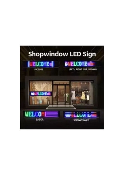 En Büyük Boy 90 cm Matrix LED Panel Cama Yapışan Yazı Yazan Telefon Kontrollü LED Ekran (16*96) Plus modelleri