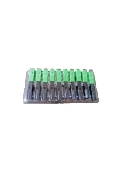 Fiber Optik Fast Connector Yeşil 10 Adetli Paket Sc/apc (Fiber Konnektör)