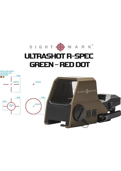Ultrashot R-Spec Green - Red Dot Dark Earth SM26031DE
