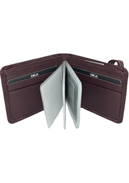 Diga 794 Deri Lastikli Kartlık Cüzdan Bordo