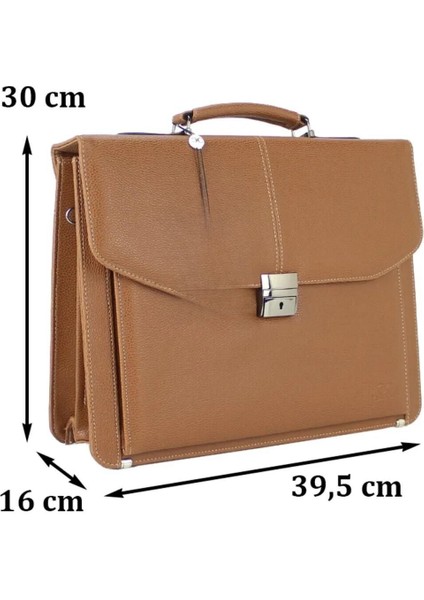 Erkek El Çantası Omuz Askılı Kilit Mekanizmalı Organizer Iç Bölme 15,6 Inç A4 Uyumlu