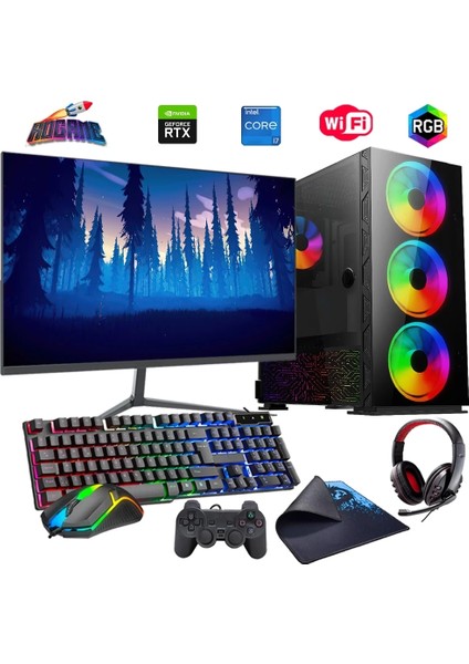 I7 14700F 32GB Ddr4 1tb M2 12GB RTX3060 27" 165Hz Mon. Oyun Bilgisayarı (Gaming Set)
