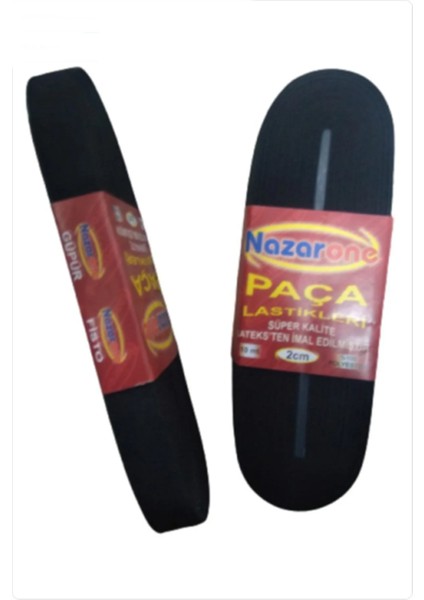 Yassı Lastik Bel Paça Lastiği Siyah 2 cm Eninde 10 Metre