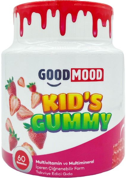 Kid's Gummy 4-10 Yaş Multivitamin ve Multimineral 60 Çiğnenebilir Form