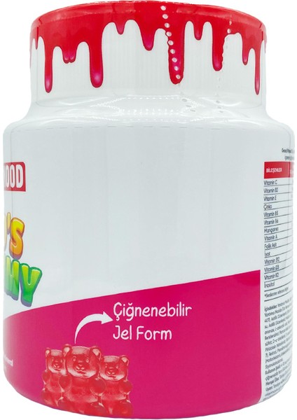 Kid's Gummy 4-10 Yaş Multivitamin ve Multimineral 60 Çiğnenebilir Form