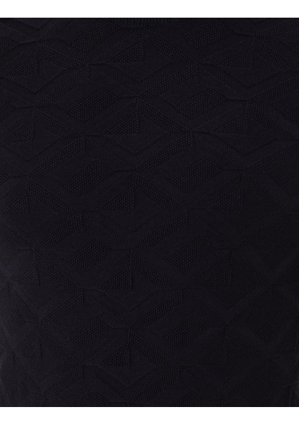Erkek Lacivert Slim Fit Yarım Balıkçı Yaka Triko Kazak 50240540-VR033