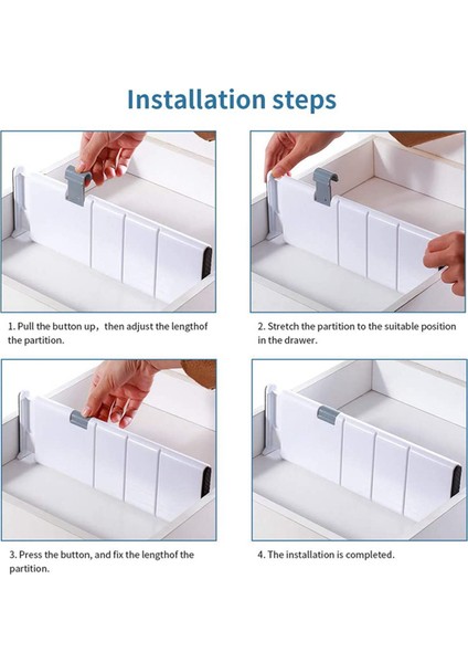 Ayarlanabilir Çekmece Bölücüler Organizatörler - Mutfak, Şifonyer, Yatak Odası Için Genişletilebilir Çekmece Düzenleme Ayırıcıları, 9'lu Paket (Yurt Dışından) modelleri