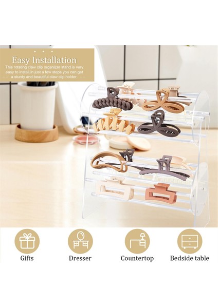 Pençe Klipsi Organizatör Tutucu, 360 Derece Dönen Pençe Klipsi Tutucu (Yurt Dışından) modelleri