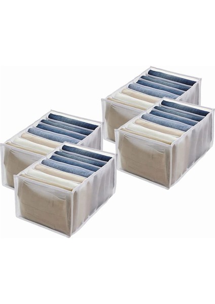 8 Adet Gardırop Saklama Organizatörü, Kot Bölmesi Saklama Kutusu Beyaz (Yurt Dışından) fiyatları