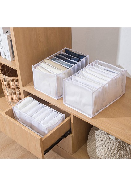 8 Adet Gardırop Saklama Organizatörü, Kot Bölmesi Saklama Kutusu Beyaz (Yurt Dışından) fırsatları