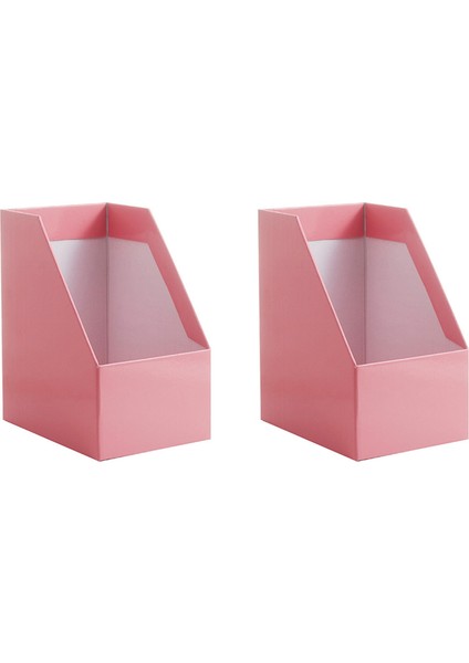 2x Kraft Kağıt Dergi Rafı Bookend Büyük Kitap Standı Dosya Tutucu Katlanabilir Belgeler Organizatör Ofis Depolama Rafı (Yurt Dışından)