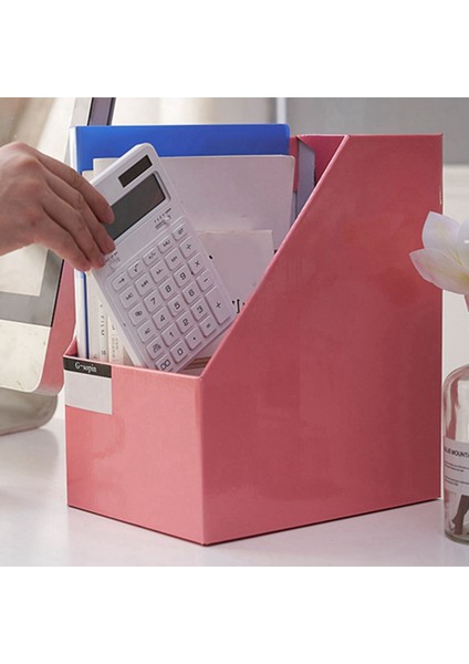 2x Kraft Kağıt Dergi Rafı Bookend Büyük Kitap Standı Dosya Tutucu Katlanabilir Belgeler Organizatör Ofis Depolama Rafı (Yurt Dışından) fırsatları