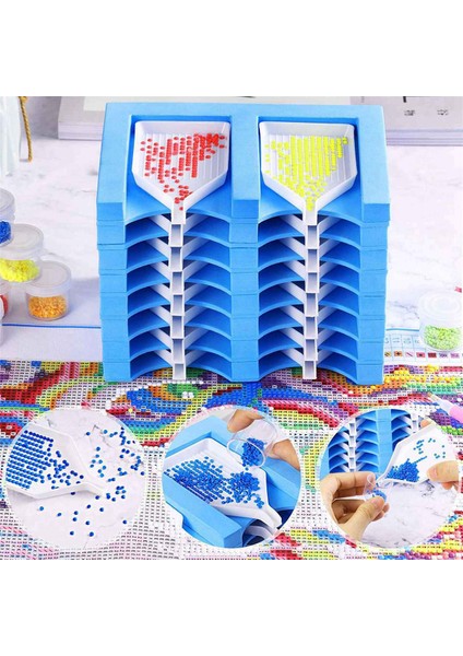 2x 16 Yuvalı Tepsi Düzenleyici Aksesuarları Tepsi Alet Setleri Organizatör Mavi (Yurt Dışından) modelleri