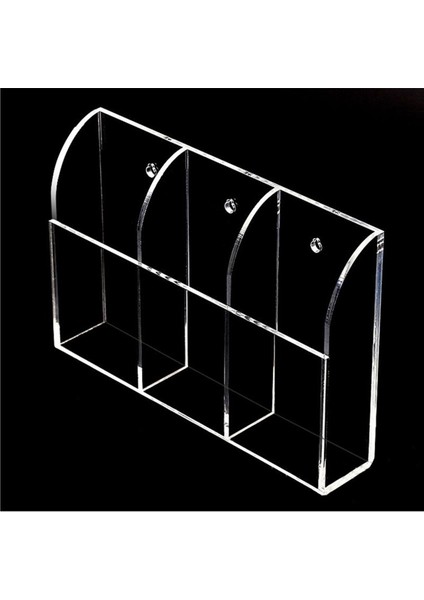 4x Şeffaf Akrilik Uzaktan Kumanda Tutucu Duvara Montaj Medya Organizatör Saklama Kutusu (Üç Bölme) (Yurt Dışından) modelleri