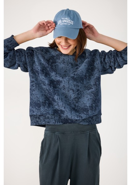 Yıkamalı Basic Sweatshirt