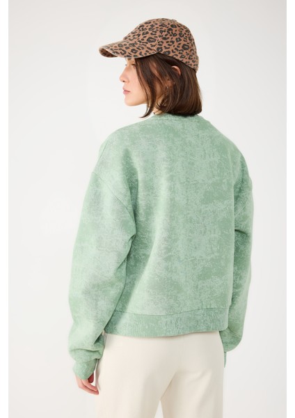 Yıkamalı Basic Sweatshirt