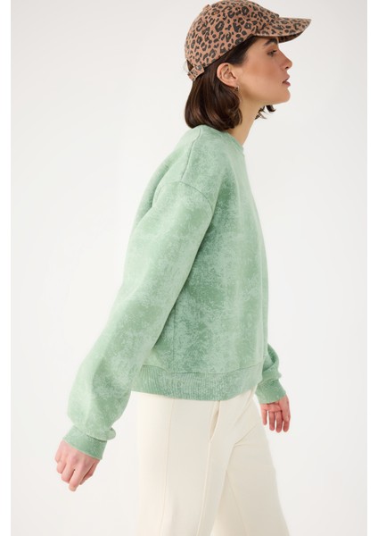 Yıkamalı Basic Sweatshirt