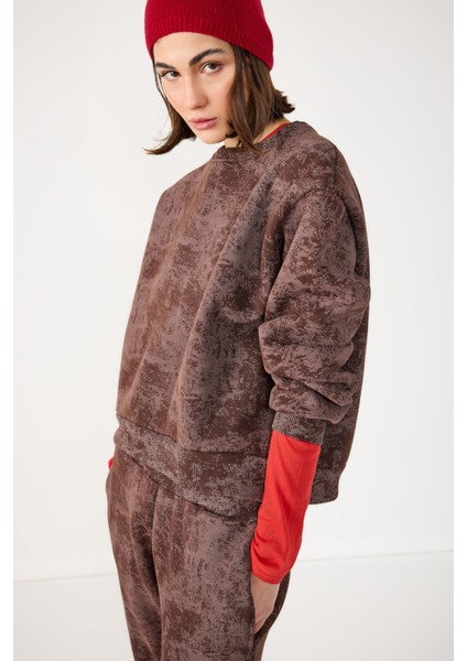 Yıkamalı Basic Sweatshirt