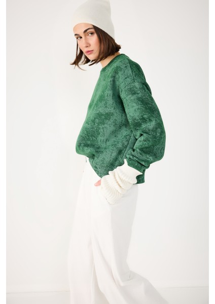 Yıkamalı Basic Sweatshirt