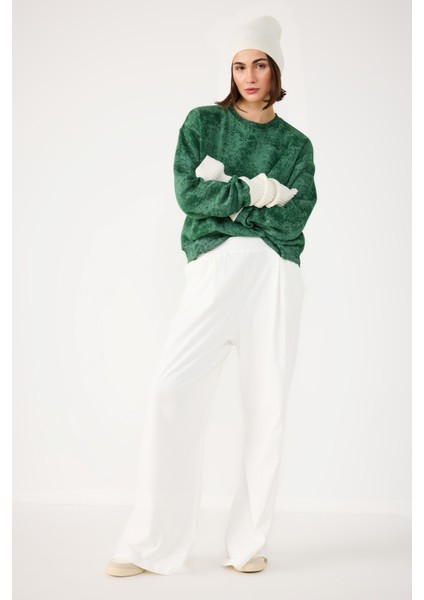 Yıkamalı Basic Sweatshirt