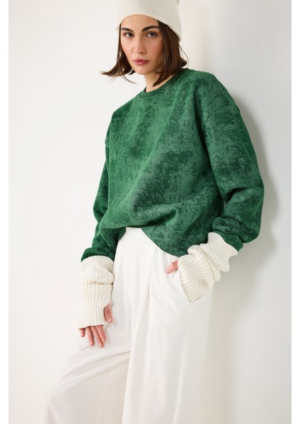 Yıkamalı Basic Sweatshirt