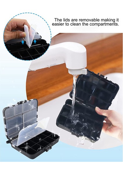 4 Paket Mini Mücadele Kutuları Plastik Balıkçılık Organizatör Mücadele Saklama Kapları Kayık Sinek Kutuları (Yurt Dışından) fiyatları