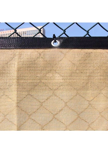 Gölgeleme Filesi – 95Lik Çit Filesi – Şerit Halka – Krem Renk - 1 Metre x 11 Metre