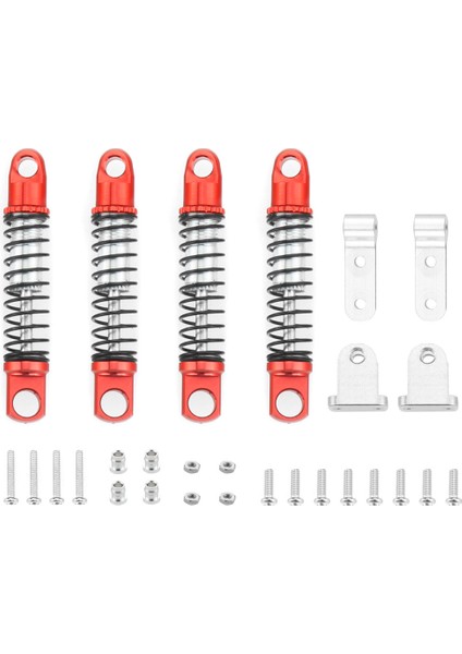 D12 1/10 Rc Araba Yükseltme Parçaları Aksesuarları Için Sabit Koltuklu Metal Ön ve Arka Amortisör, 4 (Yurt Dışından)