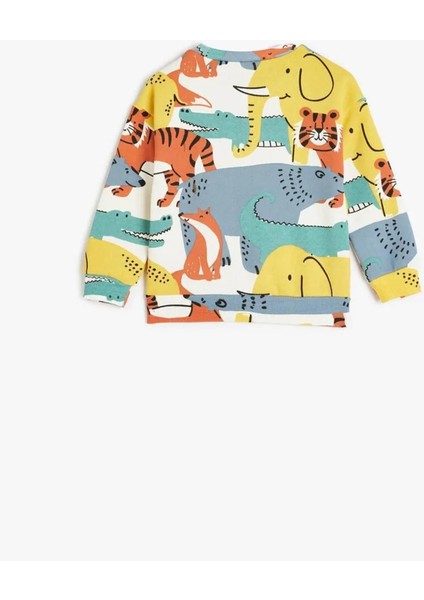 Desenli Erkek Çocuk Çok Renkli Sweatshırt 5WMB10006TK-A fiyatları