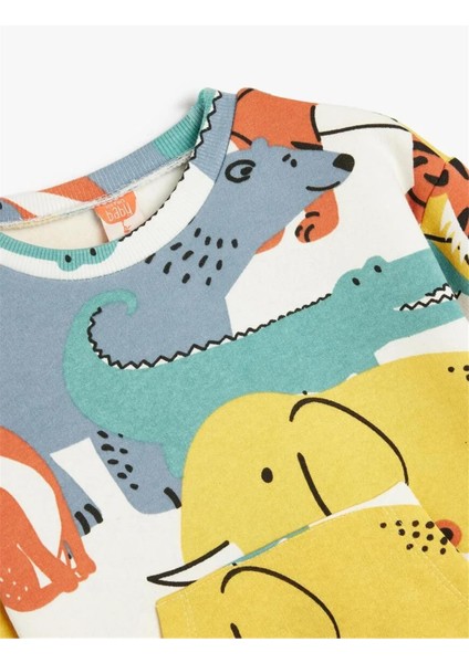 Desenli Erkek Çocuk Çok Renkli Sweatshırt 5WMB10006TK-A modelleri