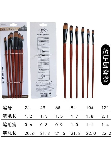 Shenzhen Xin Xin Shenzhen Xin Xin 6 Adet Yağlı Boya Fırçası Seti (Yurt Dışından) modelleri