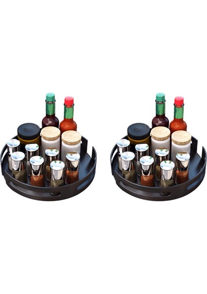 2x Tembel Pikap Dolap Organizatörü -9.8 Inç Plastik Şeffaf Döndürme Organizasyonu ve Depolama Kutusu, 360 Derece (Yurt Dışından)