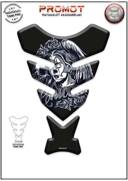 Motorsiklet 3D Üniversal Tank Pad 025