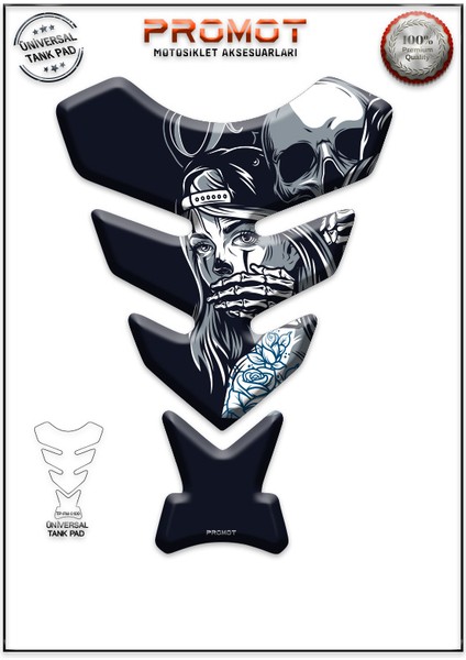 Motorsiklet 3D Üniversal Tank Pad 100