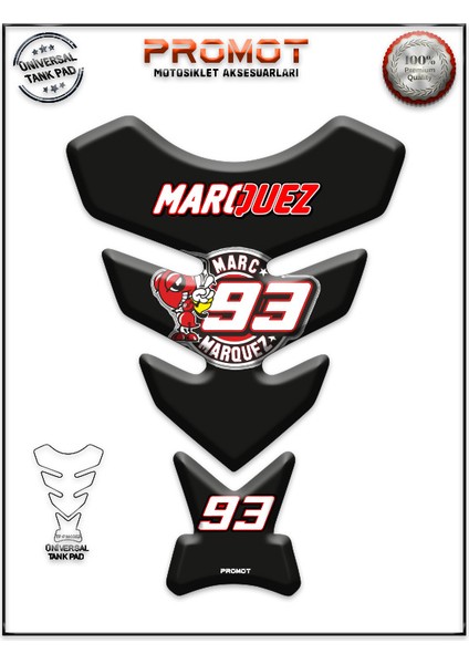 Motorsiklet 3D Üniversal Tank Pad 352