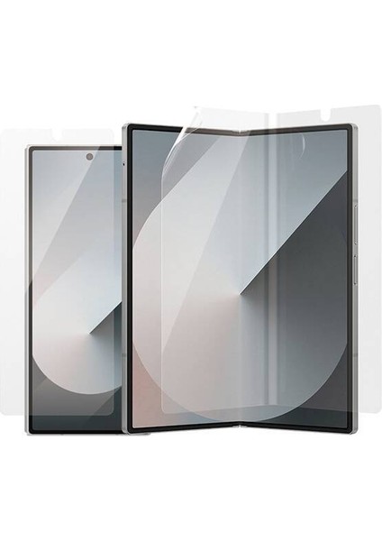 Samsung Galaxy Z Fold 2 Için Ön Arka Kasa Full Kaplama Ekran Koruyucu Tpu Film 2 Adet Set