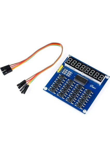 TM1638 Dijital Tüp Modülü, 3 Kablolu Mcu Kontrollü 8 Bit LED Modül