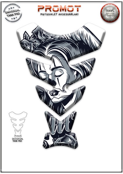 Motorsiklet 3D Üniversal Tank Pad 024