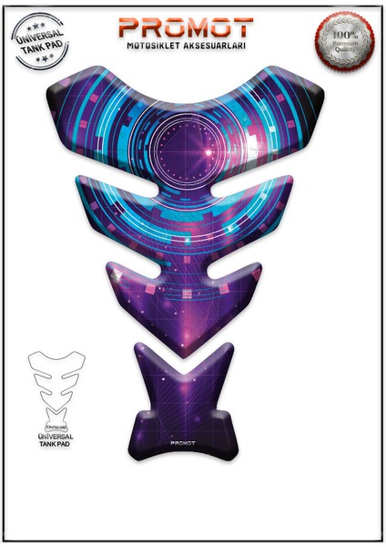 Motorsiklet 3D Üniversal Tank Pad 043
