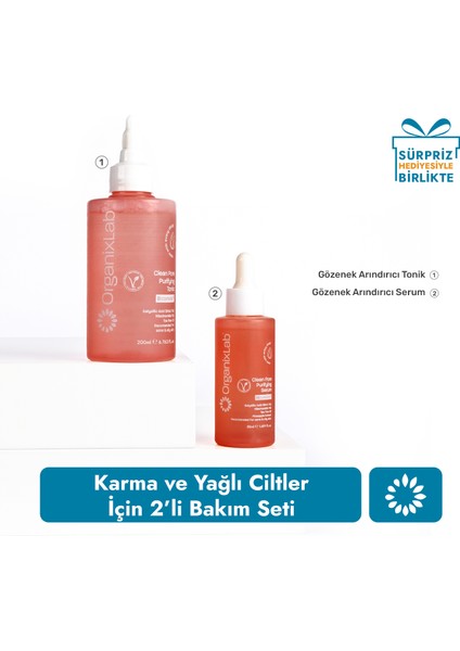 Karma ve Yağlı Ciltler Bakım Seti I Bha C Vitamini Niasinamid Çay Ağacı I 2'li Set