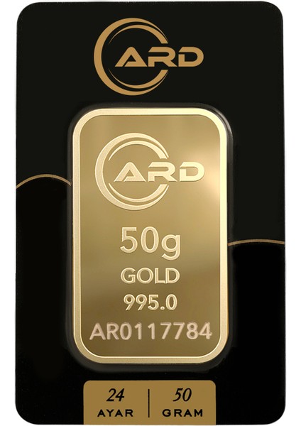 50 gr 24 Ayar ARD Gram Külçe Altın