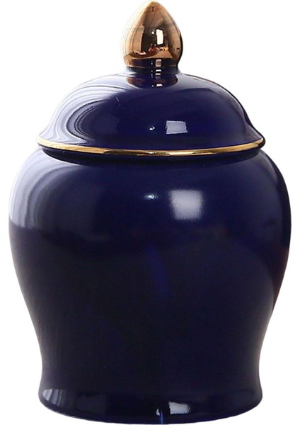 Mutfak Kutuları Cilalı 70ML Çekirdekleri Için Seramik Gıda Kavanozu Donanma (Yurt Dışından)