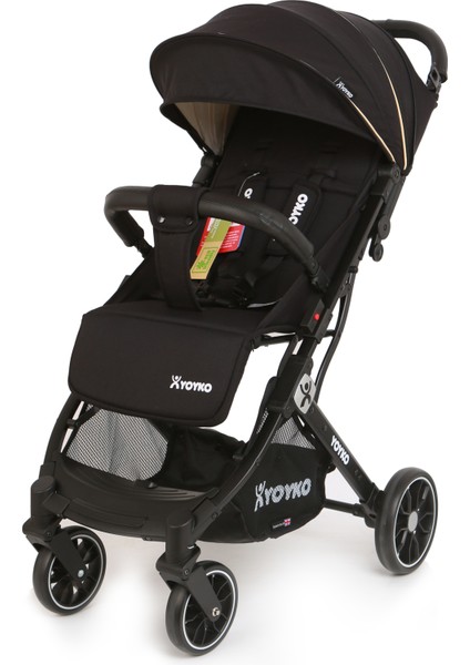 Quantum Kabin Boy Tek Elle Kolay Katlanır Pratik Bebek Arabası Travel Set Black Silver
